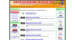 Desktop Screenshot of gutschein-atze.de